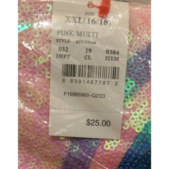 NWT Rainbow Dress, Size XXL (16-18) by Zenzi (in polybag still) MSRP $25 - Picture 3 of 8